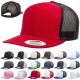 Plastic Closure Mesh Trucker Hats Blank 5 Panel Colorful Snapback Cap Cotton Sweatband