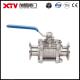 US Xtv Industrial PTFE Lined Clamp Sanitary Stainless Steel Floating Ball Valve Ideal