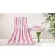 Durable Striped Bath Towels Red Color Environmentally Friendly 