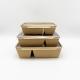 Kraft Paper Take Away Disposable Food Container With Transparent Lids