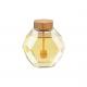 Clear Empty Glass Bottles Hexagonal Hexagon Honey Glass Jar with Lid