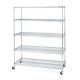 Medical Storage Stainless Steel Mobile Shelving / Rolling Wire Storage Racks 5 Tire
