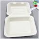 Disposable Natural Color Sugarcane Pulp 7x5 Inch Clamshell -Recycle Biodegradable Disposable Bagasse 9*6 Inch Lunch Box