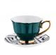 240ml Ceramic Gold Rim Porcelain Turkish Coffee Cups Tea Set Of 6