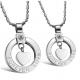 New Fashion Tagor Jewelry 316L Stainless Steel couple Pendant Necklace TYGN295