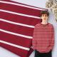 Moisture Wicking Yarn Dyed Stripe Fabric , Cotton Ribbed Fabric For Hoodie