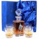customized whiscky wine decanter set gift packaging box with satin
