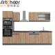 Mini Kitchen Wooden Cabinet in Veneer Lacquer Finish with RTA Size and Modern Design