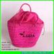 LUDA rose red leisure straw handbag cornhusk shoulder bag latest women's bag