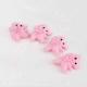 Pink Plush Toppers Craft Cute Little Bear Eco - Friendly 3*3mm With Sticker