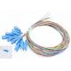 12 Core OS2 UPC Sc Pigtail Single Mode 0.9mm G657A1 Fiber Optic Pigtail Colour Coded