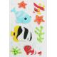 Die Cut 3D Puffy Stickers ,  Offset Printing Puffy Fish Stickers For Books