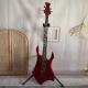Custom Special Irregular Body Shape Transparent Red Electric Bass Guitar 4 Strings Basswood Body