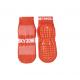 Sky Zone Anti Slip Trampoline Safety Socks , Orange Breathable Grip Socks With Rubber Soles