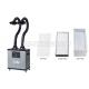 Portable dark grey Mobile fume extractor self cleaning with 4 wheels