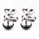Custom Made Chinese Character Earrings Stainless Steel Body Piercing Jewelry