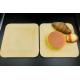 Rectangle Dinner Disposable Bamboo Plate Natural Color Customized