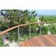 Decking Aluminum Cable Railing , Stainless Steel Balustrade Wire Deck Railing