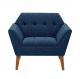 Avin Elegant Upholstered Accent Chairs , Navy Blue Upholstered Chair For Bedroom