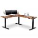 Bamboo Electric Height-Adjustable Lift-Up Coffee Table Computer Desk for Home Offic