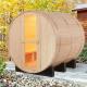 Hemlock Wood Home Commerical Outdoor Tradtional Steam Barrel Sauna 6 Person