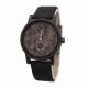 Water Proof Black Sandalwood Marble Face Watch With Natural Cork Straps