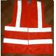 Red High Visibility Workwear Knitting 4 Bands Quick Dry Security Workplace Use