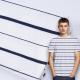 Breathable And Durble Simple And High Quality Striped Cotton Fabric For T- Shirt