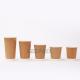 Customized kraft paper cups 8oz 10oz 12oz 16oz double wall disposable hot drinking coffee paper cup with lids