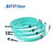 PVC LSZH OM3 MPO MTP Fiber Optic Loopback With Low Insertion Loss