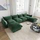 Hot Selling Custom Light Luxury Style Fabric L Shaped Corner Sofa Living Room Sofas Green Velvet