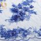 MDX Royal Blue Lace Fabric / Beaded Bridal Lace Intricate Design