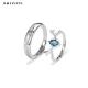 4.13mm 1.68g Sterling Silver Jewelry Rings S990 Fiancée Silver Zircon Classic Ring