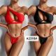 Swimming Suits Bikini Sexy Strength Abrasion Resistance High Elastic Backless  Miss Red Black Sexy