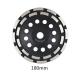 7 Inch 180mm Grinding Diamond Cup Wheel  Double Row Abrasive Disc