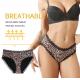 Leopard Breathable Period Panties Underwear Girl Sexy Lace Leakproof 4 Layers