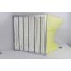 Standard Size Yellow Air Bag Filter , F8 Non Woven Filter Media For Hvac Systems