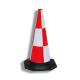 High Visibility Orange Road Cones , 700mm Construction Reflective Traffic Cones