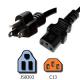 Japan Appliance Power Cord JIS 8303 Plug to IEC C13  With PSE JET Approval