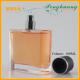 Sqaure Yellow Art Glass Perfume Bottles 80ml For Business Gift