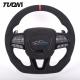 380mm Interior Charger Dodge Carbon Fiber Steering Wheel Alcantara Red Stitch