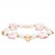 4 Colors Handmade Crystal Beads Bracelets With 4 Square Ceramic Block