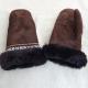 Ski Leather Mitten Gloves Mitten Top Layer Suede Touch Screen Customized Size