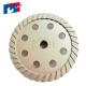 Light Weight Turbo Stone Diamond Cup Wheel 5 Mm Segment Width Painted Color