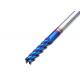 HRC65 Cemented Carbide 6Flutes End Mill Milling Cutters With Blue-Nano caoting