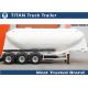Cement food powder tanker trailer for bulk carbon black 50000liters 3 axles