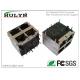 Stacked 2x2- RJ45 with transformer RJ45 JACK