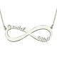 15.7in Infinity Custom Silver Necklaces