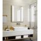 LED Lighted Rectangular Bathroom Vanity Mirrors With Decorative Frameless Design