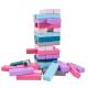 Balance 48pcs Colored Wooden Domino Blocks Stacked Rainbow Educational Toys